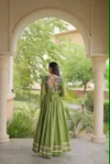 Lw 9347 Cotton With Thread Embroidered Work Navratri Gown